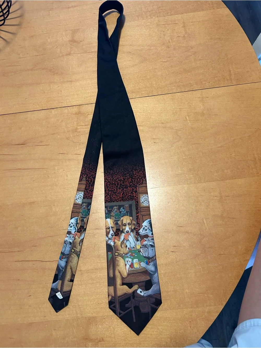 Ralph Marlin Dogs Playing Poker Tie - Black and Multicolor